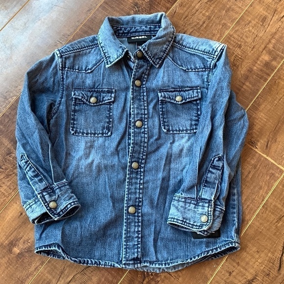 Diesel Snap Up Denim Shirt Size 24mos - Picture 1 of 6